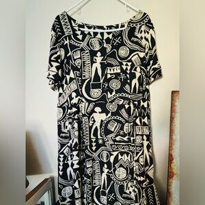 Vintage Tribal Print Dress